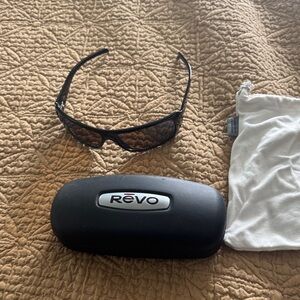 Revo Black Sunglasses with Logo Case